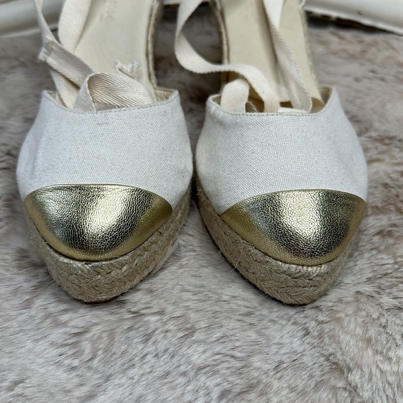 Mint & Rose | Espadrille for Anthropologie in Cream & Gold - Picture 6 of 12